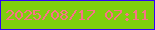 文字の大きさ：4、枠の色：2f03f7、背景の色：7fcf0d、文字の色：f97187 無料ブログパーツのブログ時計