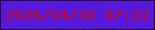 文字の大きさ：5、枠の色：2f0428、背景の色：5519dd、文字の色：cc0a0f 無料ブログパーツのブログ時計