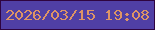 文字の大きさ：1、枠の色：2f043f、背景の色：503fa5、文字の色：dd9466 無料ブログパーツのブログ時計