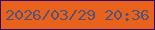 文字の大きさ：4、枠の色：2f0a71、背景の色：e9621b、文字の色：535278 無料ブログパーツのブログ時計