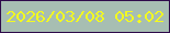 文字の大きさ：2、枠の色：2f0b4a、背景の色：a7beb2、文字の色：f2f921 無料ブログパーツのブログ時計