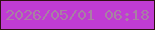 文字の大きさ：3、枠の色：2f1012、背景の色：c03cd3、文字の色：a880a3 無料ブログパーツのブログ時計
