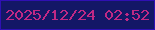 文字の大きさ：4、枠の色：2f10b3、背景の色：131766、文字の色：c02985 無料ブログパーツのブログ時計
