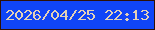 文字の大きさ：2、枠の色：2f1105、背景の色：1045f7、文字の色：e3d1b7 無料ブログパーツのブログ時計