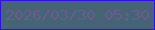 文字の大きさ：1、枠の色：2f11f0、背景の色：476477、文字の色：665d8d 無料ブログパーツのブログ時計