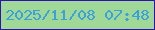 文字の大きさ：4、枠の色：2f12b1、背景の色：9fd897、文字の色：3ca0dd 無料ブログパーツのブログ時計