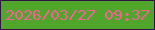 文字の大きさ：1、枠の色：2f1343、背景の色：50a62a、文字の色：f66096 無料ブログパーツのブログ時計
