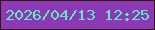 文字の大きさ：3、枠の色：2f1a06、背景の色：8d38b6、文字の色：5febbb 無料ブログパーツのブログ時計