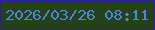 文字の大きさ：3、枠の色：2f1aa3、背景の色：25401d、文字の色：4c87da 無料ブログパーツのブログ時計