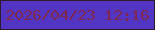 文字の大きさ：3、枠の色：2f1b29、背景の色：5235c3、文字の色：7d2751 無料ブログパーツのブログ時計