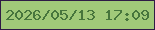 文字の大きさ：2、枠の色：2f1b45、背景の色：a1c979、文字の色：47753c 無料ブログパーツのブログ時計