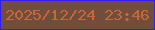 文字の大きさ：3、枠の色：2f1ef3、背景の色：714d3c、文字の色：c76839 無料ブログパーツのブログ時計