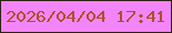 文字の大きさ：5、枠の色：2f2116、背景の色：f385fb、文字の色：ac5028 無料ブログパーツのブログ時計
