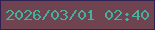 文字の大きさ：2、枠の色：2f2152、背景の色：704351、文字の色：46b19a 無料ブログパーツのブログ時計