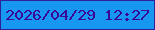 文字の大きさ：3、枠の色：2f2195、背景の色：1797ef、文字の色：3a029a 無料ブログパーツのブログ時計