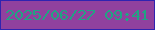 文字の大きさ：5、枠の色：2f23b0、背景の色：90419e、文字の色：21a383 無料ブログパーツのブログ時計