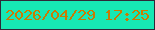 文字の大きさ：1、枠の色：2f2838、背景の色：17e8b4、文字の色：ca7a02 無料ブログパーツのブログ時計