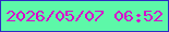 文字の大きさ：5、枠の色：2f2ac4、背景の色：5df8a8、文字の色：d70acb 無料ブログパーツのブログ時計