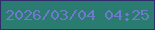 文字の大きさ：4、枠の色：2f2d6b、背景の色：297c6f、文字の色：7179cf 無料ブログパーツのブログ時計