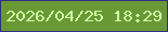 文字の大きさ：2、枠の色：2f2f83、背景の色：699935、文字の色：d1f7a6 無料ブログパーツのブログ時計