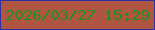 文字の大きさ：5、枠の色：2f2fa4、背景の色：ae5642、文字の色：23901e 無料ブログパーツのブログ時計
