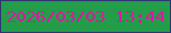 文字の大きさ：4、枠の色：2f3472、背景の色：239d4a、文字の色：df16a4 無料ブログパーツのブログ時計
