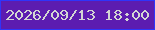 文字の大きさ：3、枠の色：2f34fa、背景の色：5c1cb0、文字の色：d3d5d3 無料ブログパーツのブログ時計