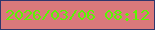 文字の大きさ：2、枠の色：2f366c、背景の色：da797b、文字の色：5bf602 無料ブログパーツのブログ時計