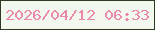 文字の大きさ：3、枠の色：2f3a23、背景の色：f2f8ed、文字の色：e989ae 無料ブログパーツのブログ時計