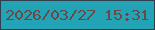 文字の大きさ：3、枠の色：2f404c、背景の色：22a3b6、文字の色：6b4843 無料ブログパーツのブログ時計