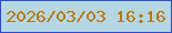 文字の大きさ：3、枠の色：2f4bd1、背景の色：b4d7e3、文字の色：be770d 無料ブログパーツのブログ時計