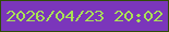 文字の大きさ：5、枠の色：2f4e06、背景の色：7b36bb、文字の色：a9e255 無料ブログパーツのブログ時計