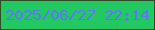 文字の大きさ：4、枠の色：2f4e26、背景の色：22c862、文字の色：5d76f6 無料ブログパーツのブログ時計