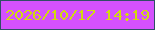 文字の大きさ：2、枠の色：2f4e66、背景の色：d451fd、文字の色：d1da0e 無料ブログパーツのブログ時計