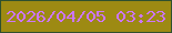 文字の大きさ：5、枠の色：2f502e、背景の色：9d8a13、文字の色：cc76fc 無料ブログパーツのブログ時計