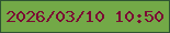 文字の大きさ：2、枠の色：2f5332、背景の色：73a947、文字の色：7b0a34 無料ブログパーツのブログ時計