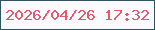 文字の大きさ：3、枠の色：2f5362、背景の色：fbfafe、文字の色：e65a6a 無料ブログパーツのブログ時計