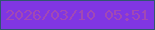 文字の大きさ：1、枠の色：2f5670、背景の色：8036e2、文字の色：a149b4 無料ブログパーツのブログ時計