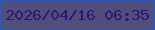 文字の大きさ：3、枠の色：2f56b5、背景の色：4f4e7c、文字の色：301578 無料ブログパーツのブログ時計
