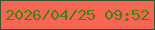 文字の大きさ：4、枠の色：2f5731、背景の色：f76655、文字の色：41820f 無料ブログパーツのブログ時計