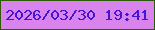 文字の大きさ：2、枠の色：2f5a05、背景の色：d984ed、文字の色：4216d4 無料ブログパーツのブログ時計