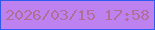 文字の大きさ：4、枠の色：2f5bf1、背景の色：be81f0、文字の色：b16f97 無料ブログパーツのブログ時計