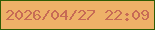 文字の大きさ：4、枠の色：2f5c03、背景の色：eeb168、文字の色：c76b55 無料ブログパーツのブログ時計