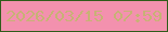 文字の大きさ：5、枠の色：2f5c1a、背景の色：f391ae、文字の色：c7b275 無料ブログパーツのブログ時計