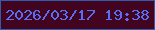 文字の大きさ：5、枠の色：2f5cb0、背景の色：42041f、文字の色：566ff7 無料ブログパーツのブログ時計