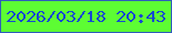 文字の大きさ：5、枠の色：2f5cbb、背景の色：5dfd33、文字の色：1649d3 無料ブログパーツのブログ時計