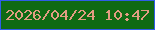 文字の大きさ：4、枠の色：2f5de7、背景の色：0f6a13、文字の色：e29d82 無料ブログパーツのブログ時計