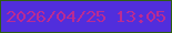 文字の大きさ：5、枠の色：2f5e12、背景の色：512edc、文字の色：ba2b93 無料ブログパーツのブログ時計
