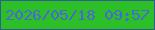 文字の大きさ：1、枠の色：2f5f8e、背景の色：2cbf27、文字の色：4a67d9 無料ブログパーツのブログ時計