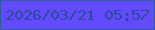 文字の大きさ：5、枠の色：2f5f9b、背景の色：634afd、文字の色：254c9b 無料ブログパーツのブログ時計